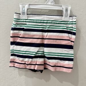 Janie and Jack Pink, Green, & Blue Striped Shorts